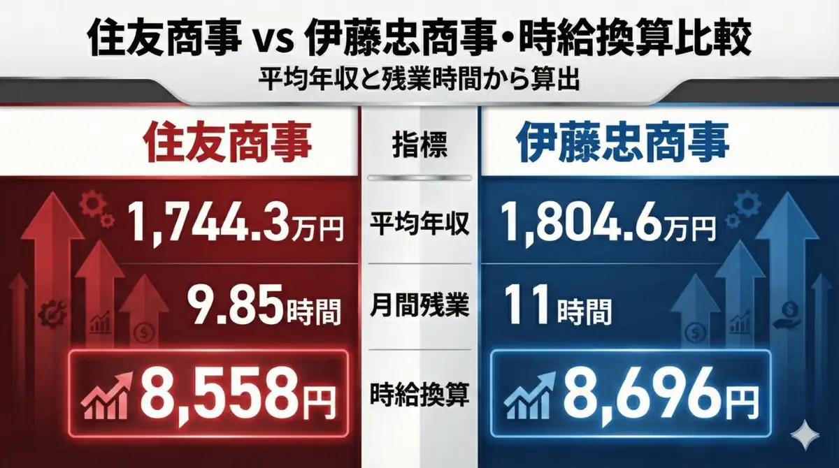 住友商事と伊藤忠の年収比較
