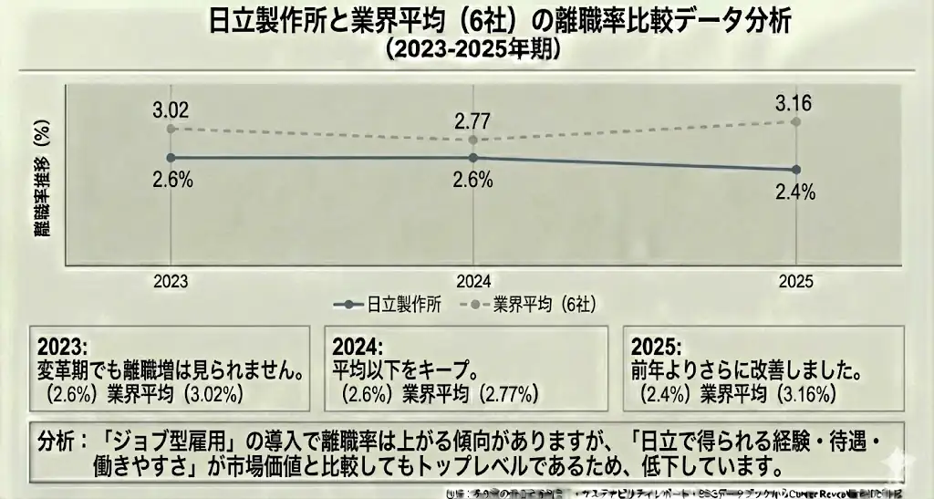 日立製作所と電機業界の離職率比較データ分析