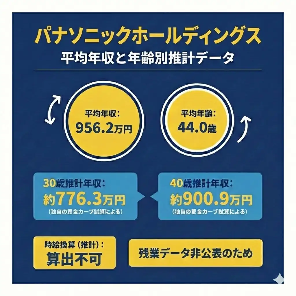 パナソニック ホールディングスの平均年収と年齢別推計データ